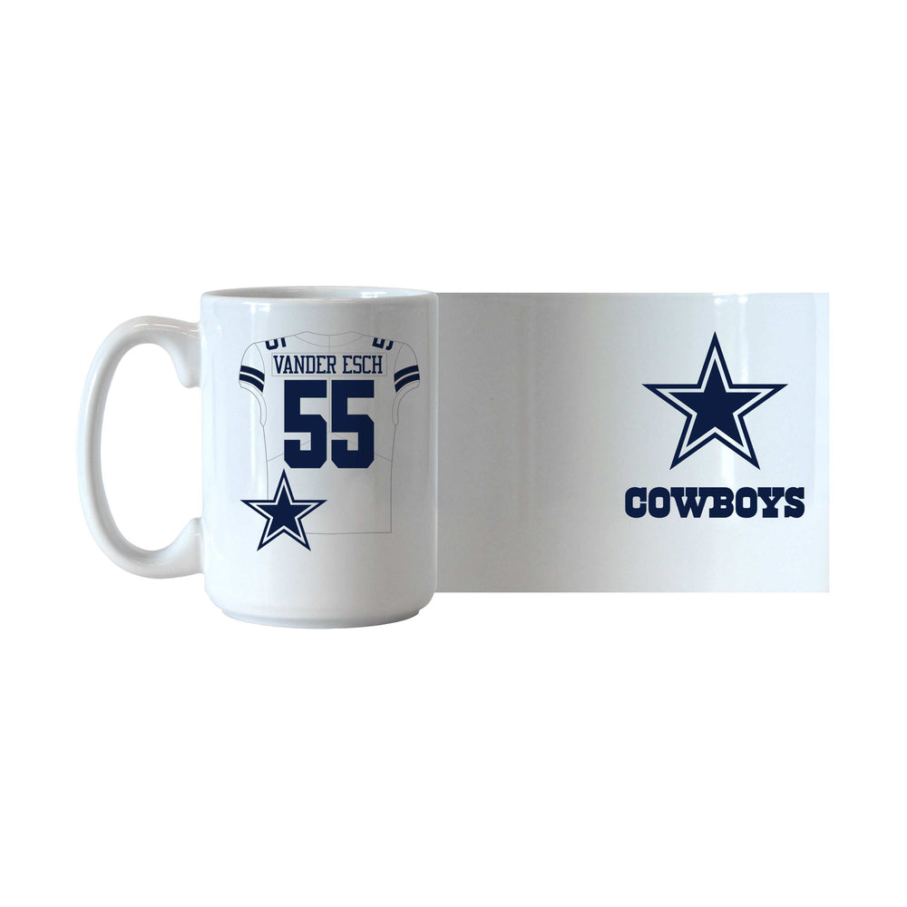Dallas Cowboys Leighton Vander Esch Jersey 15oz Sublimated Mug - Logo Brands - Flyclothing LLC