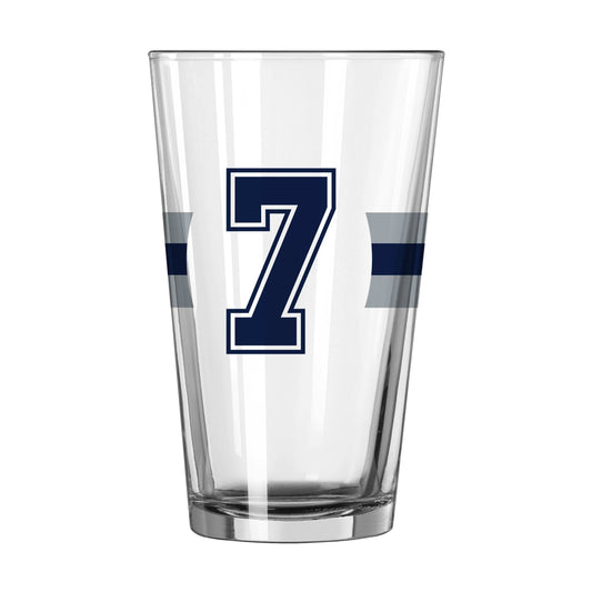 Dallas Cowboys Trevon Diggs 16oz Stripe Pint Glass - Logo Brands - Flyclothing LLC