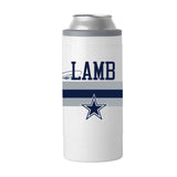 Dallas Cowboys Ceedee Lamb 12oz Stripe Slim Can Coolie - Logo Brands - Flyclothing LLC