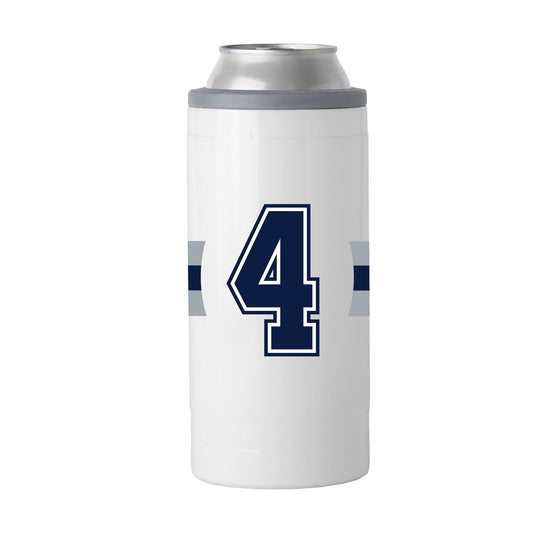 Dallas Cowboys Dak Prescott 12oz Stripe Slim Can Coolie - Logo Brands - Flyclothing LLC