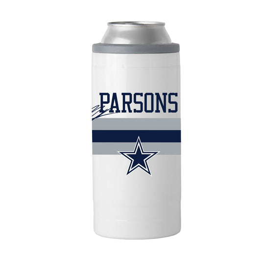 Dallas Cowboys Micah Parsons 12oz Stripe Slim Can Coolie - Logo Brands - Flyclothing LLC
