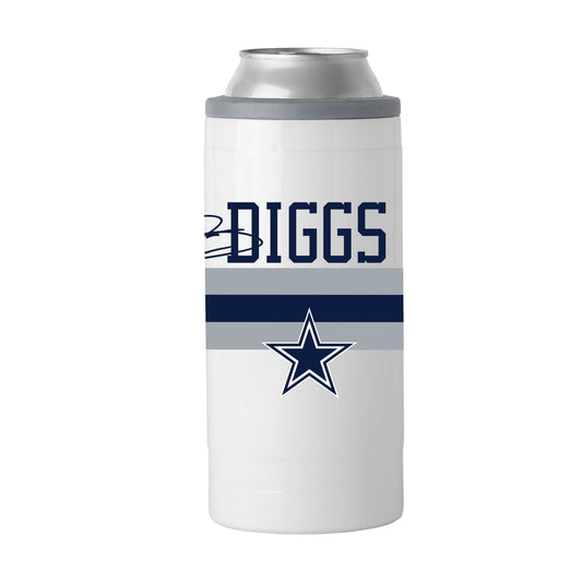 Dallas Cowboys Trevon Diggs 12oz Stripe Slim Can Coolie - Logo Brands - Flyclothing LLC