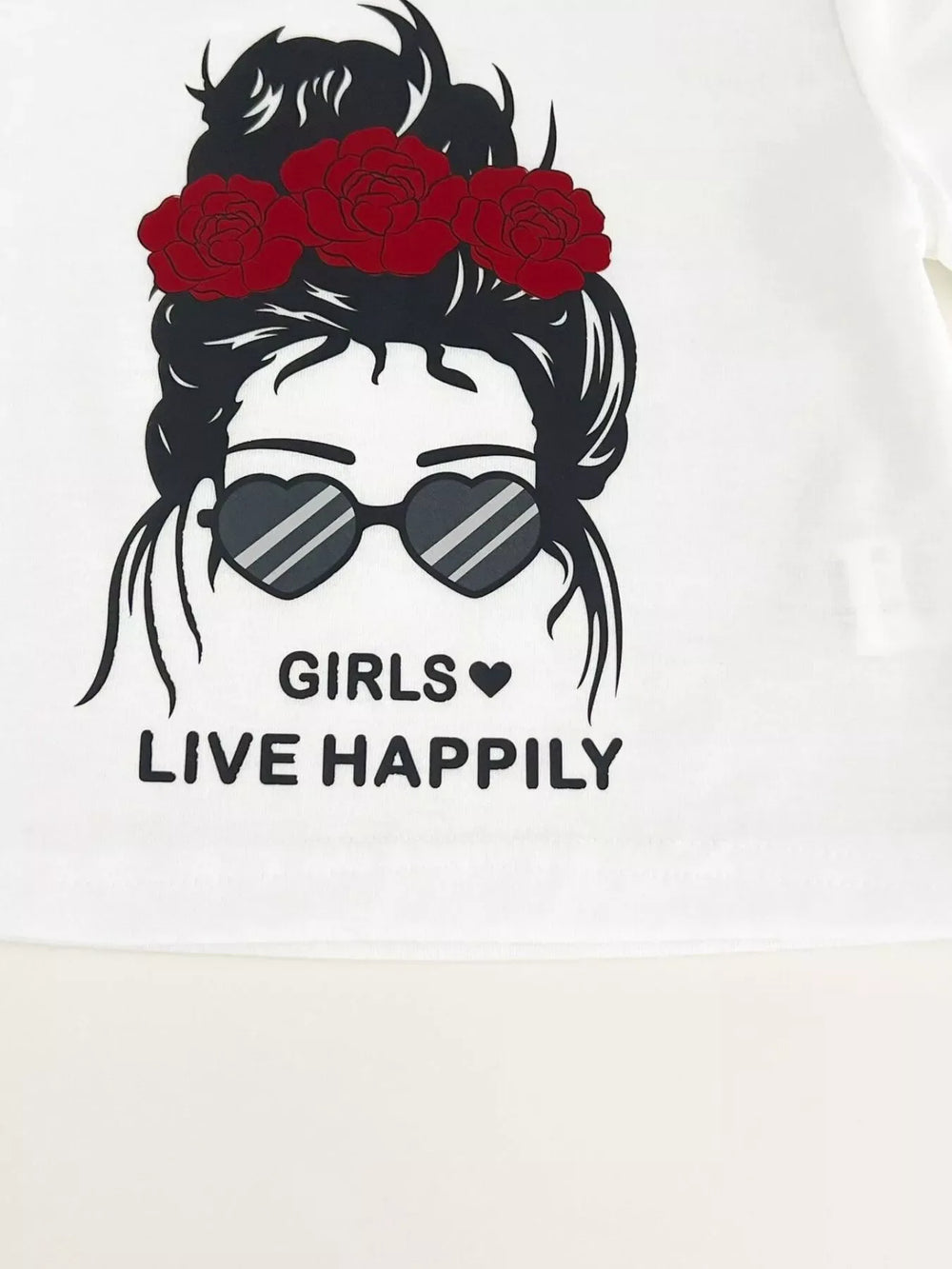 Children's Graphic Tee and Skirt Set - Trendsi - Flyclothing LLC