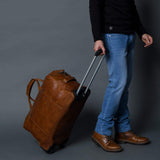 Harbor Leather Trolly Carry-On - Classy Leather Bags - Flyclothing LLC