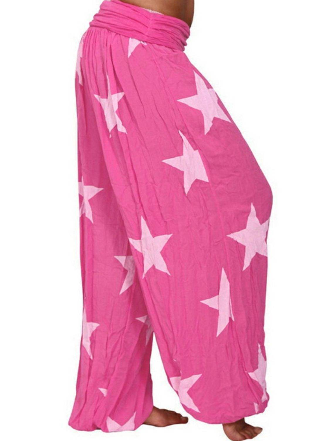 Ivy Lane Full Size Ruched High Waist Printed Pants - Trendsi - Flyclothing LLC