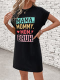 Letter Graphic Short Sleeve Mini Tee Dress - Trendsi
