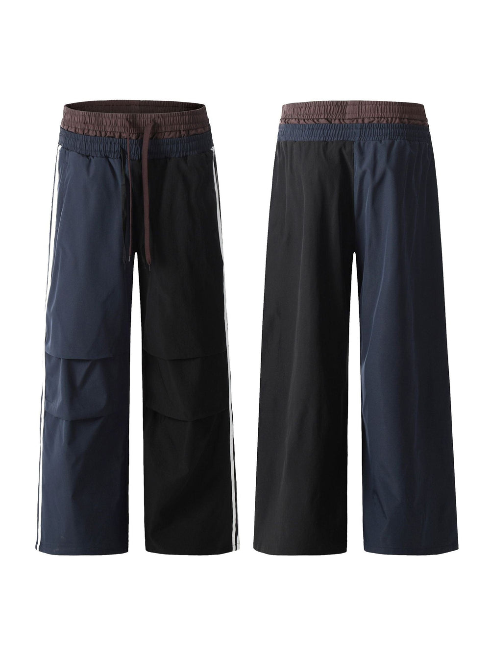 Men's Double-Waisted Straight-Leg Cargo Pants - Trendsi