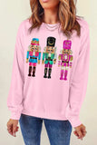 Nutcracker Graphic Round Neck Long Sleeve Sweatshirt - Trendsi - Flyclothing LLC