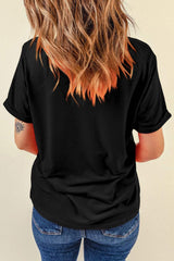 Graphic Round Neck Short Sleeve T-Shirt - Trendsi - Flyclothing LLC