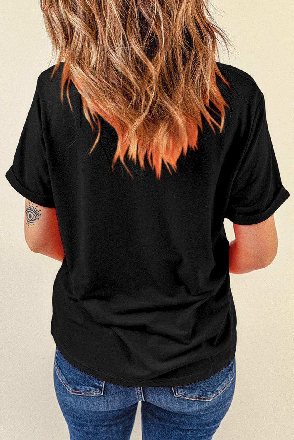 Graphic Round Neck Short Sleeve T-Shirt - Trendsi - Flyclothing LLC