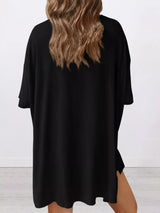 Full Size Half Sleeve T-Shirt and Shorts Set Plus Size - Trendsi - Flyclothing LLC