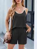 Casual Ribbed Tank Top and Shorts Set - Trendsi - Flyclothing LLC