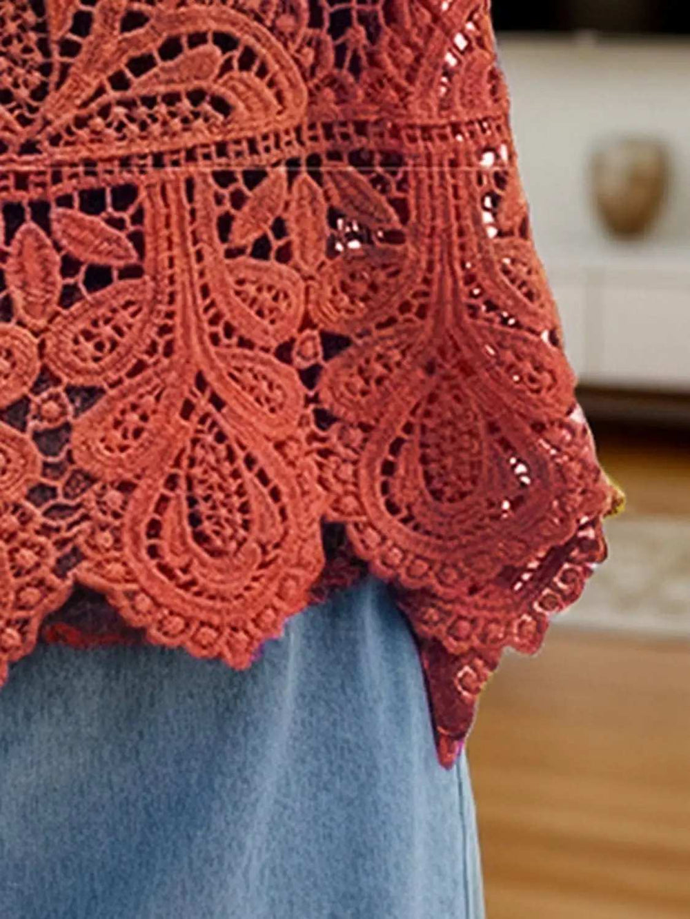 Cutout Scoop Neck Sleeveless Knit Cover Up - Trendsi - Flyclothing LLC