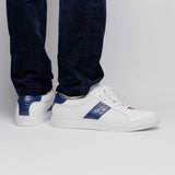 61-101-NVY OLYMPIAS Italian Calfskin and Crocodile Stripe, Navy - Zelli Italia - Flyclothing LLC