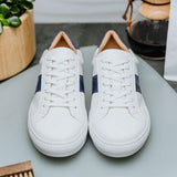 61-101-NVY OLYMPIAS Italian Calfskin and Crocodile Stripe, Navy - Zelli Italia - Flyclothing LLC