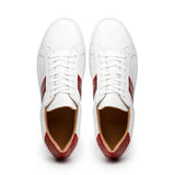 61-101-RED OLYMPIAS Italian Calfskin and Crocodile Stripe, Red - Zelli Italia - Flyclothing LLC