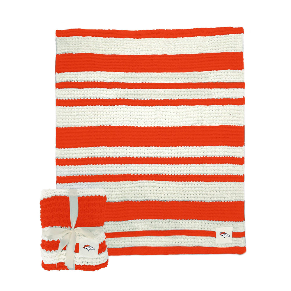 Denver Broncos Cable Knit Throw 50x60 - Logo Brands - Flyclothing LLC