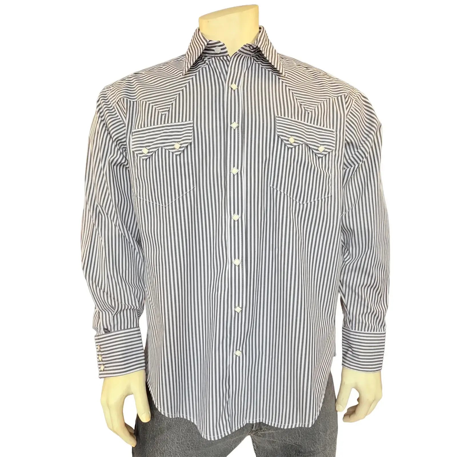 Rockmount Ranch Wear mens fine black stripe western shirt - Rockmount Clothing - Flyclothing LLC
