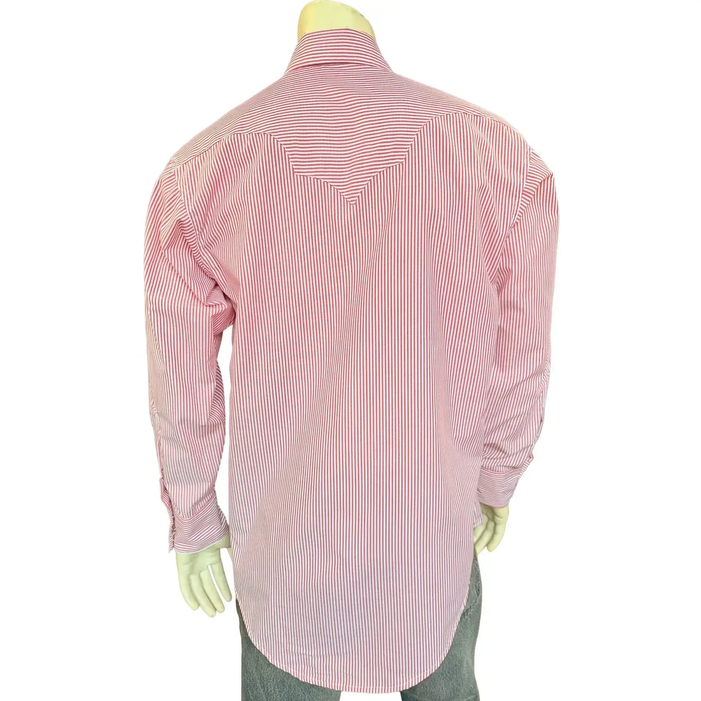 Rockmount Ranch Wear mens fine burgundy stripe western shirt - Rockmount Clothing - Flyclothing LLC