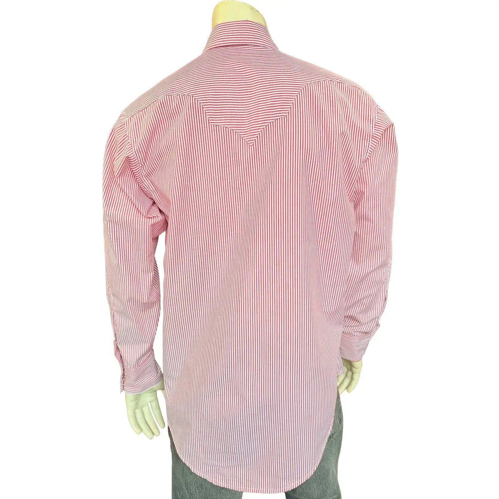 Rockmount Ranch Wear mens fine burgundy stripe western shirt - Rockmount Clothing - Flyclothing LLC