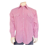 Rockmount Ranch Wear mens fine burgundy stripe western shirt - Rockmount Clothing - Flyclothing LLC