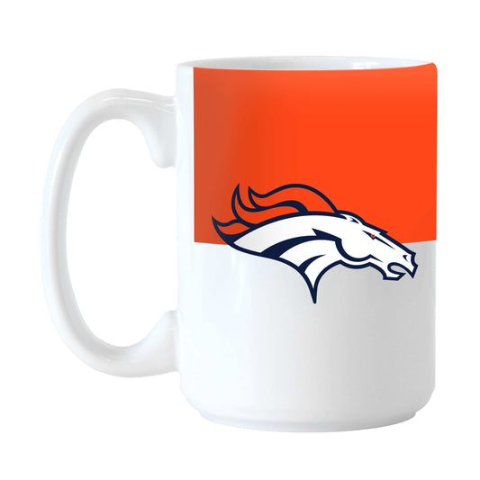Denver Broncos 15oz Colorblock Sublimated Mug - Logo Brands - Flyclothing LLC
