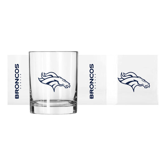 Denver Broncos 14oz Gameday Rocks Glass