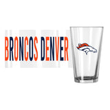 Denver Broncos 16oz Overtime Pint Glass - Logo Brands - Flyclothing LLC
