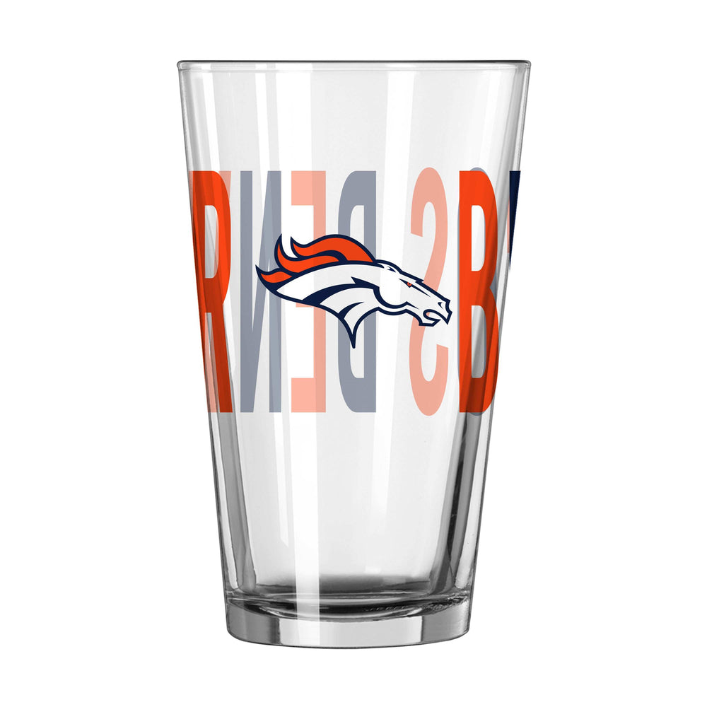 Denver Broncos 16oz Overtime Pint Glass - Logo Brands - Flyclothing LLC