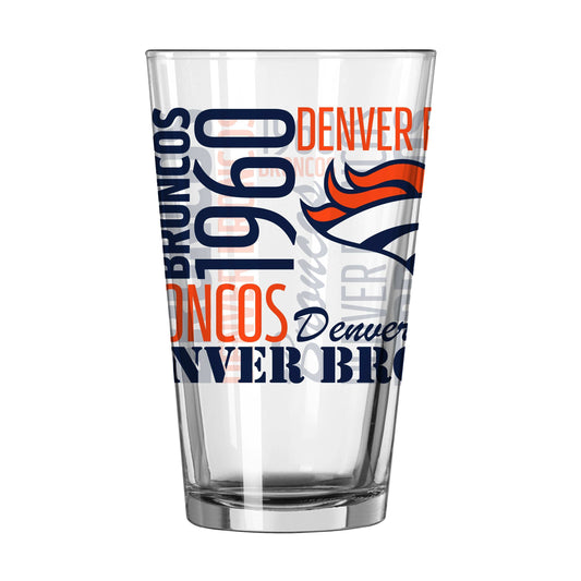 Denver Broncos 16oz Spirit Pint Glass