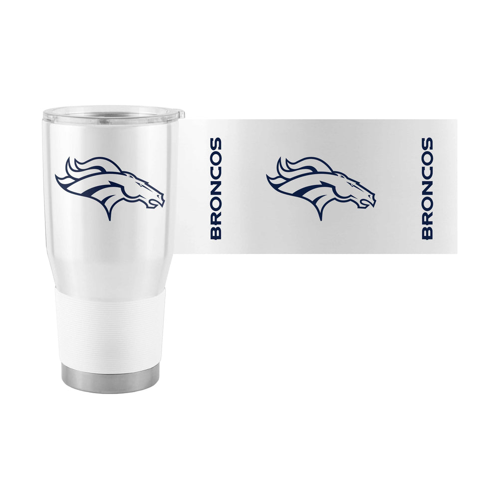 Denver Broncos White 30oz Gameday Stainless Steel Tumbler - Logo Brands - Flyclothing LLC