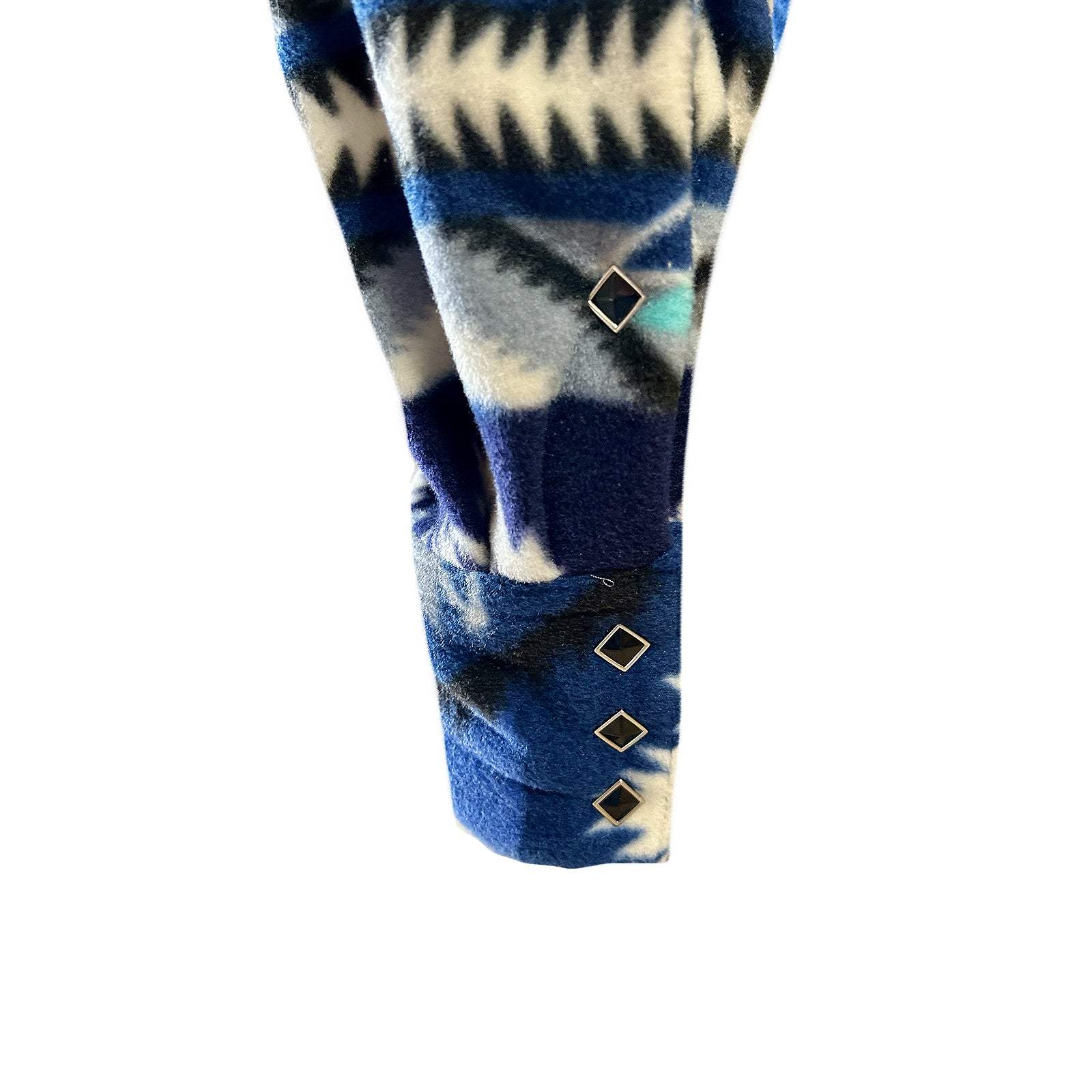 Rockmont Clothing Men's Native Pattern Fleece Western Shirt in Blue & Black - Rockmount Clothing - Flyclothing LLC