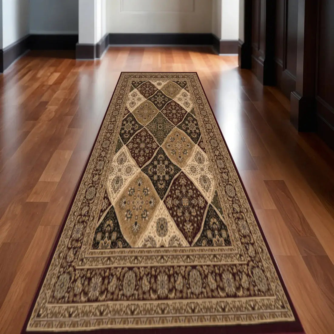 18' Red And Black Moroccan Runner Rug - Homeroots - Flyclothing LLC