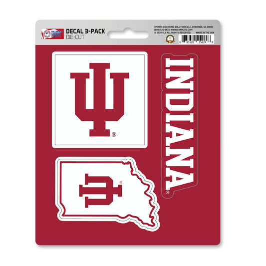 Indiana Hooisers 3 Piece Decal Sticker Set - Indiana