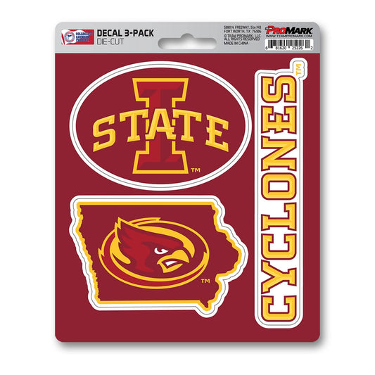 Iowa State Cyclones 3 Piece Decal Sticker Set - Iowa State
