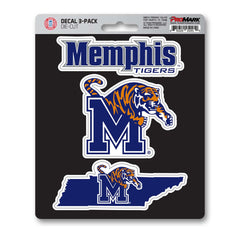 Memphis Tigers 3 Piece Decal Sticker Set - Memphis