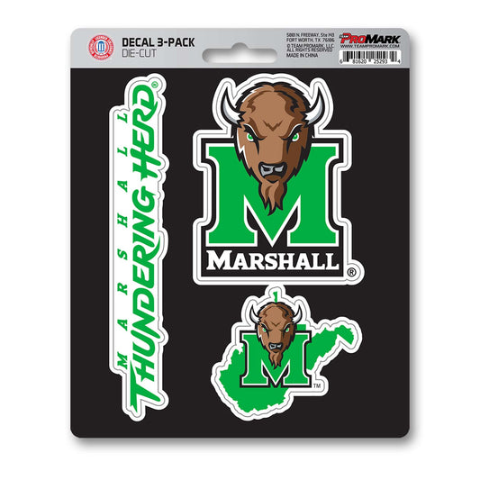 Marshall Thundering Herd 3 Piece Decal Sticker Set - Marshall