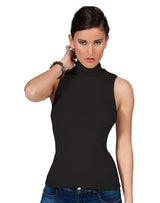 EGi Luxury Wool Silk Turtleneck Sleeveless Top. Proudly Made in Italy (1484) - tittimitti - Flyclothing LLC