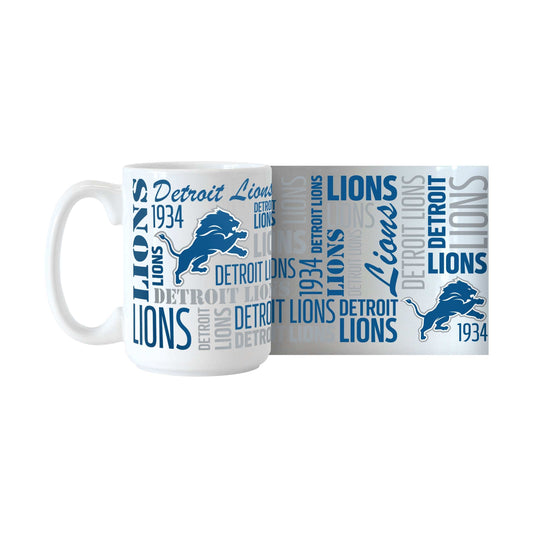 Detroit Lions 15oz Spirit Sublimated Mug - Logo Brands - Flyclothing LLC