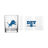 Detroit Lions 14oz Letterman Rocks Glass - Logo Brands - Flyclothing LLC