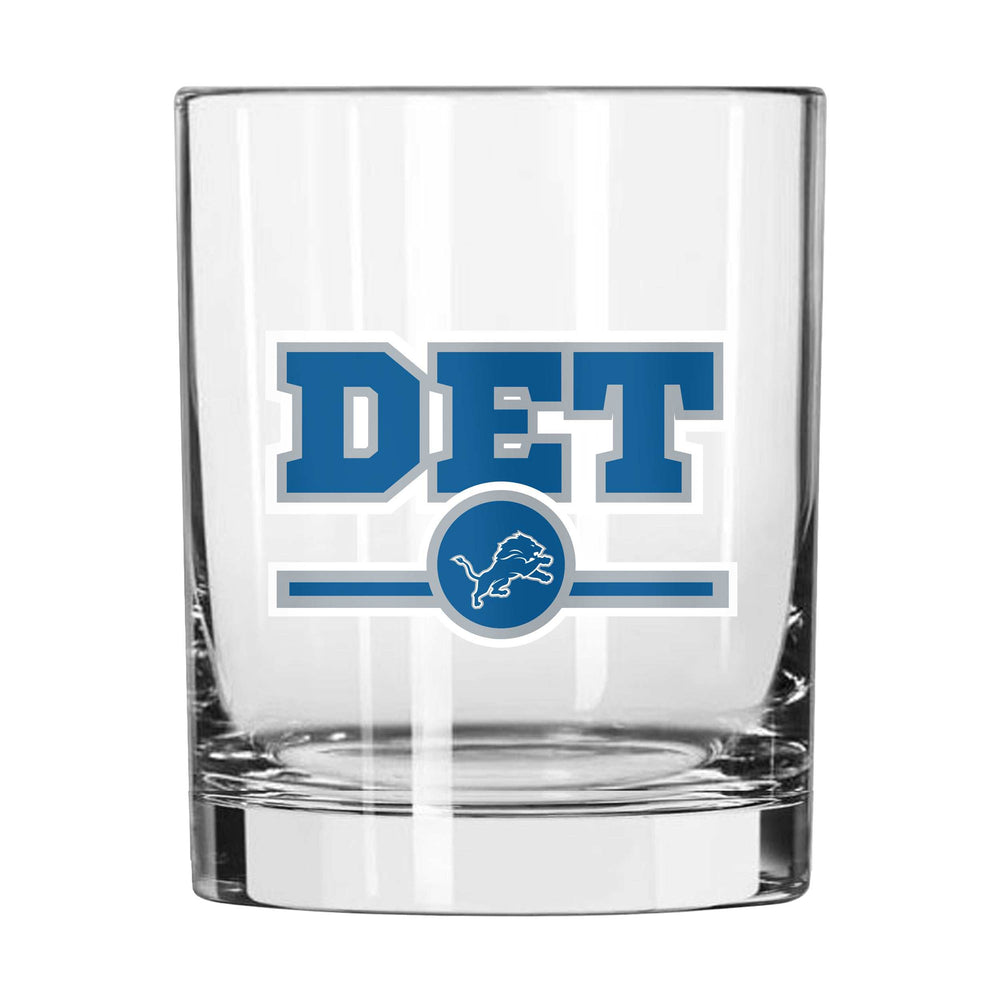 Detroit Lions 14oz Letterman Rocks Glass - Logo Brands - Flyclothing LLC