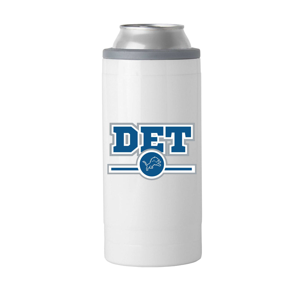 Detroit Lions Letterman 12 oz Slim Can Coolie - Logo Brands - Flyclothing LLC