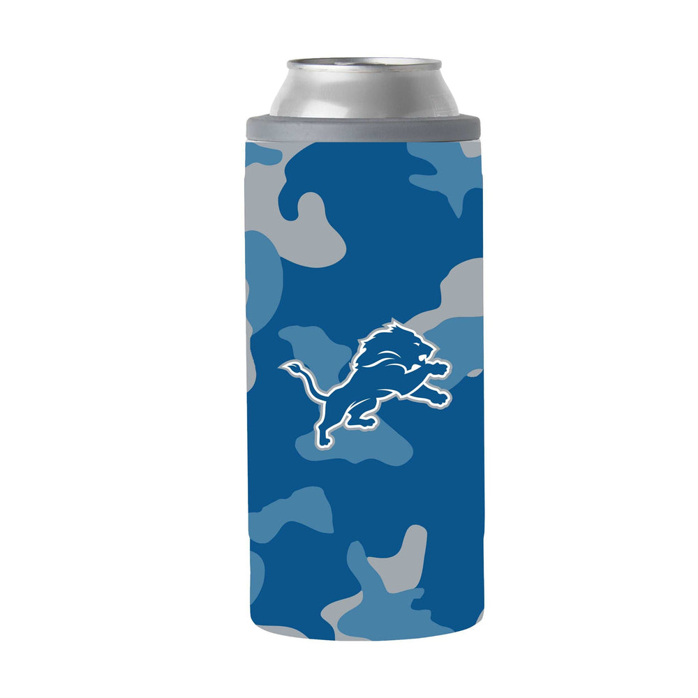 Detroit Lions Camo Swagger 12oz Slim Can Coolie - Logo Brands - Flyclothing LLC