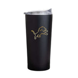 Detroit Lions Black 20oz Foil Powder Coat Tumbler - Logo Brands - Flyclothing LLC