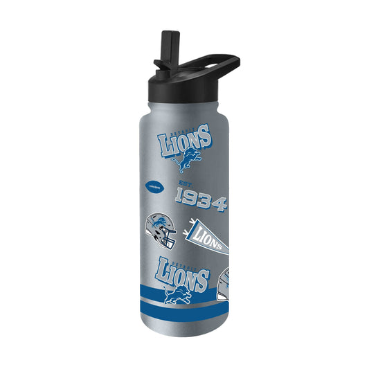 Detroit Lions 34oz Stone TJ Maxx Native Quencher Bottle - Logo Brands - Flyclothing LLC
