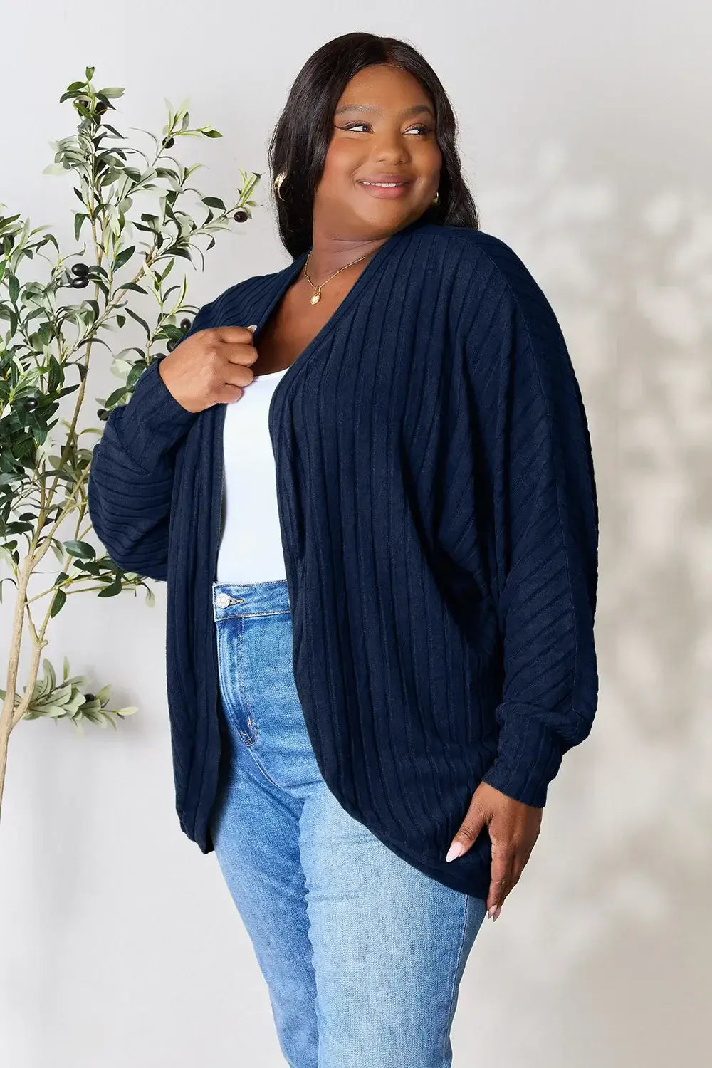Basic Bae Full Size Ribbed Cocoon Cardigan - ShopBasicbae - Flyclothing LLC