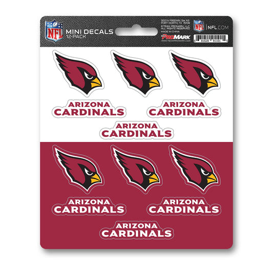 Arizona Cardinals 12 Count Mini Decal Sticker Pack - Arizona Cardinals