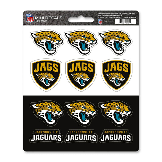 Jacksonville Jaguars 12 Count Mini Decal Sticker Pack - Jacksonville Jaguars