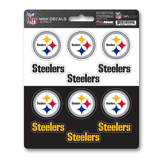Pittsburgh Steelers 12 Count Mini Decal Sticker Pack - Pittsburgh Steelers