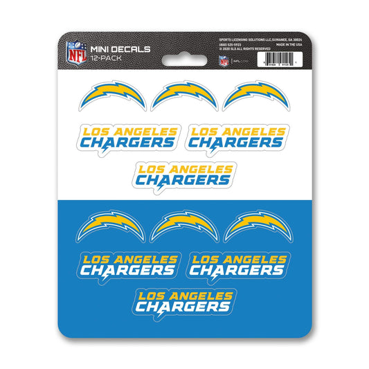 Los Angeles Chargers 12 Count Mini Decal Sticker Pack - Los Angeles Chargers